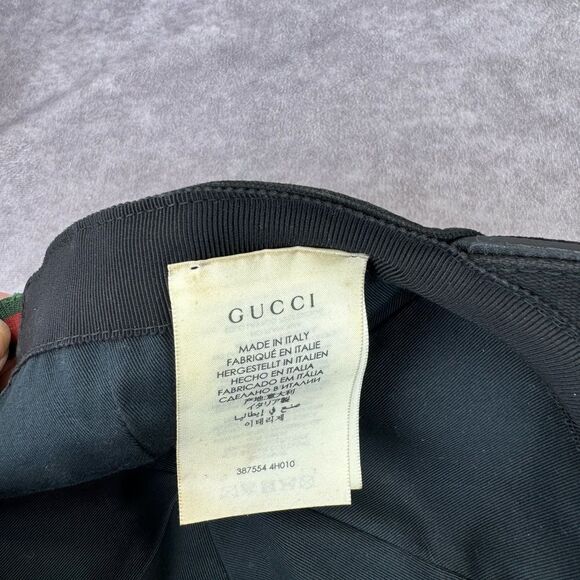 Authentic Gucci Gg Interlocking Web Logo Black Baseball Cap Hat - Picture 8 of 13